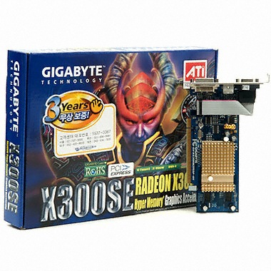 GIGABYTE 라데온 X300SE H/M 128MB (S:256MB)