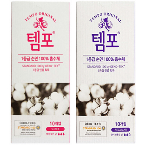 템포 오리지널 슈퍼 10매*1팩 + 레귤러 10매*1팩 세트이미지입니다. 누르면 해당 게시물로 새창이동합니다.