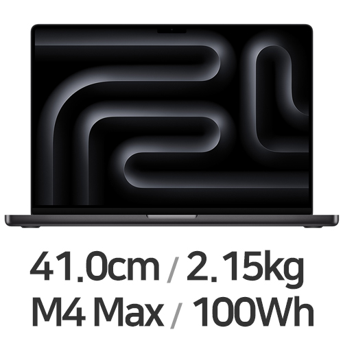 APPLE 맥북프로16 M4맥스 16코어 CPU, 40코어 GPU 블랙