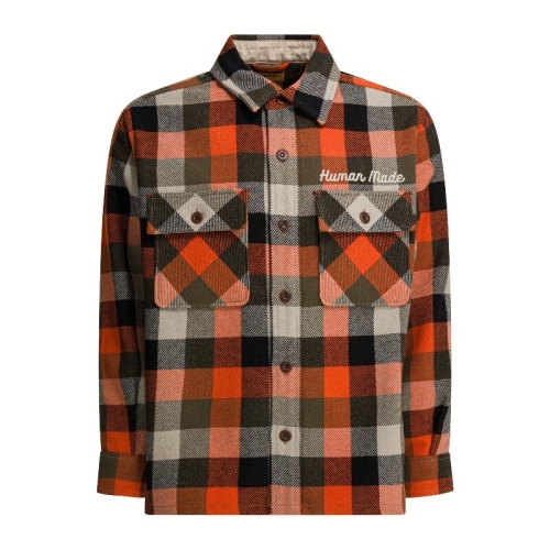 휴먼메이드 체크 울 트위드 체인 자수 오버셔츠 재킷 HM30SH013 BLACK