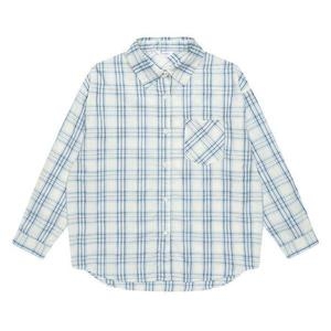 에꼴리에 HC14 오버핏 블루 체크 셔츠 오버핏 블루 체크 셔츠 25B5381 S33763315_이미지