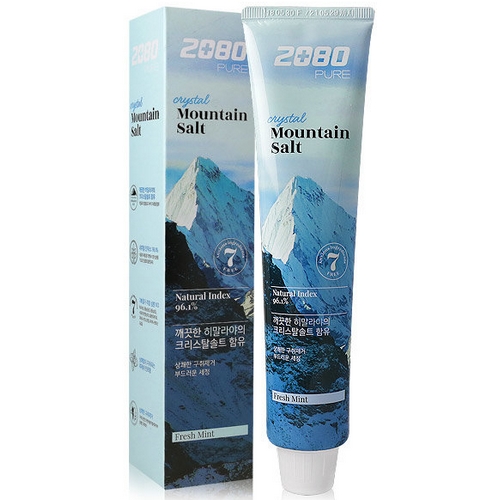 애경 2080 히말라야 퓨어마운틴 크리스탈민트 솔트치약 150g (6개)