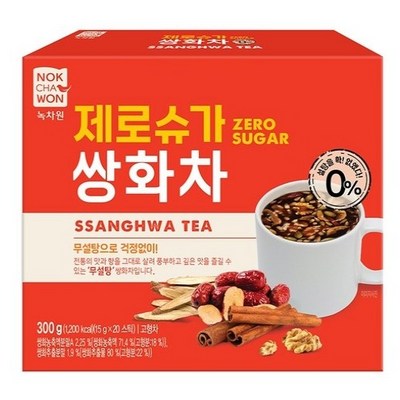 녹차원 제로슈가 쌍화차 20개입 (7개)