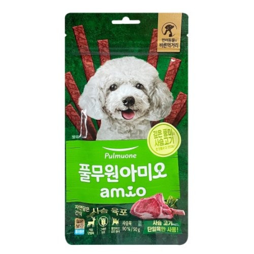 아미오 자연담은 간식 사슴 육포 50g (1개)_이미지