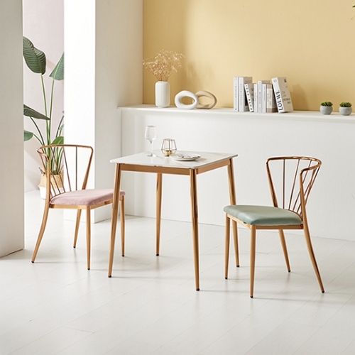 진영가구 고저스 사각 세라믹 식탁 600 (벤시의자2개)_이미지