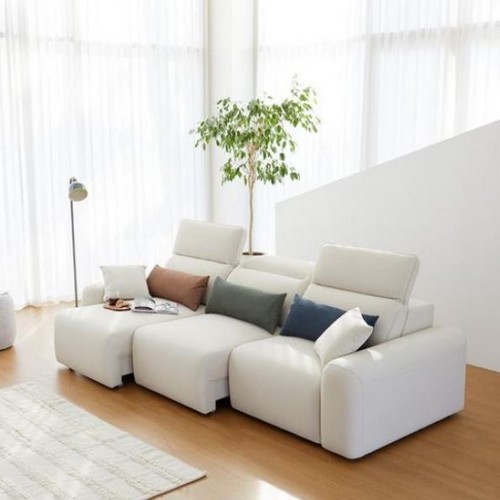 카펜터홈 컬프 모션 슬라이드 통방석 아쿠아 이즈클린 패브릭 소파 4인용_이미지