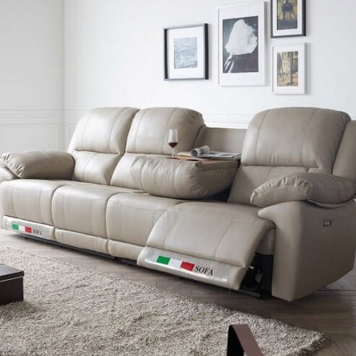 라자가구 리즈 제로월 천연가죽 리클라이너 4인용_이미지