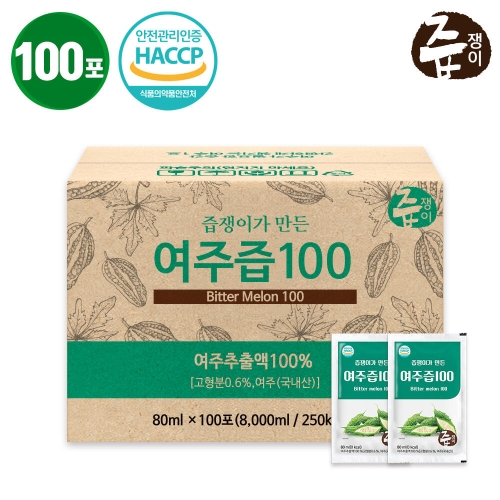 즙쟁이 오직 유기농 여주즙 90ml 100포