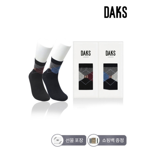 닥스 남성 면중목 삼색다이아 2족 세트 25310_이미지