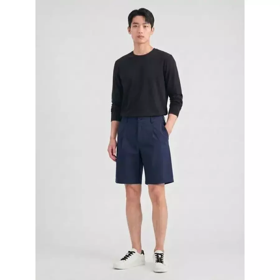  올포유 남성 솔리드 원턱 5부 반바지 AMPSN4361 925
