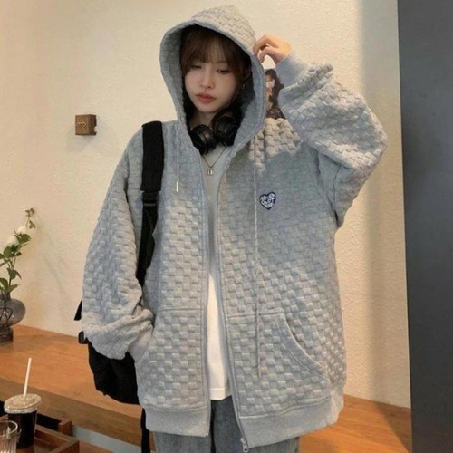 와플 엠보싱 큐티 하트패치 후드점퍼 3컬러