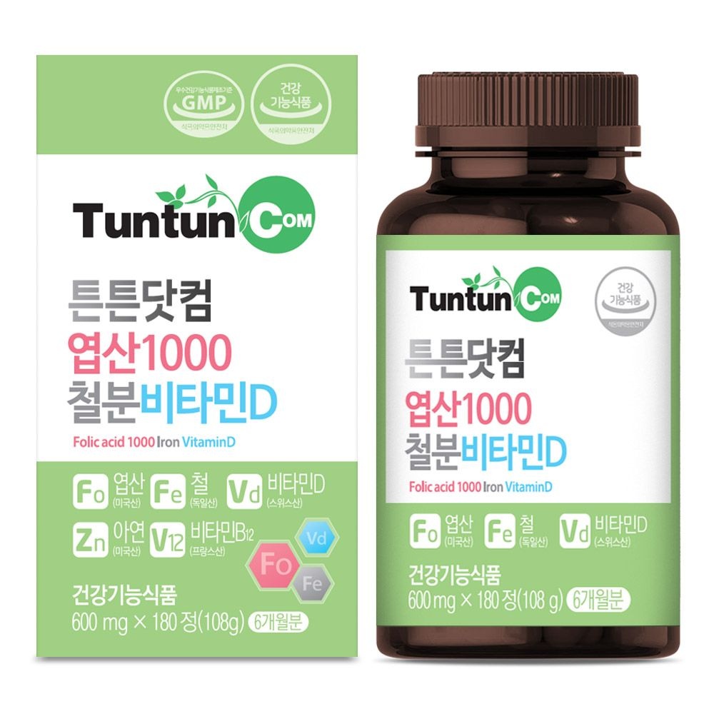 튼튼닷컴 엽산600철분비타민D 180정이미지입니다. 누르면 해당 게시물로 새창이동합니다.