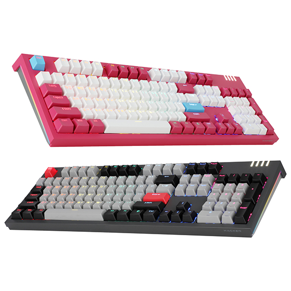 앱코 K660P 프리미엄 카일광축 무빙 LED 게이밍 기계식 키보드 (마젠타, 클릭)_이미지