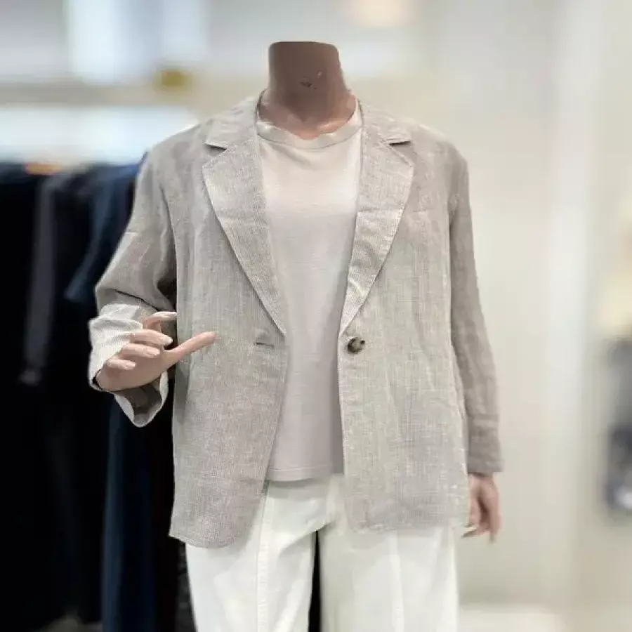올앤선드리 세이브존06 싱글 린넨 자켓 A6M4JJ122_이미지