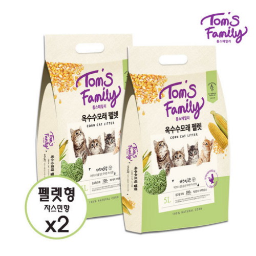 톰스패밀리 옥수수모래 펠렛 쟈스민 5L (2개)_이미지