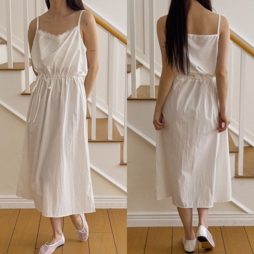 아이우먼 빅사이즈셔링원피스 U383L504 아련레이어드나시원피스 GO