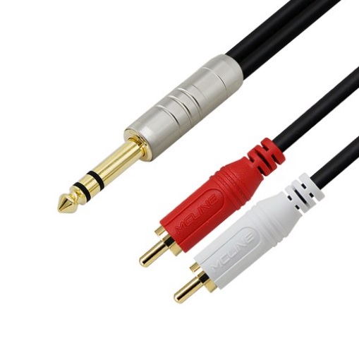 맥라인 MC-PA07 6.3mm 스테레오 to 2RCA 케이블 (1.5m)_이미지