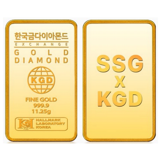 한국금다이아몬드 KGD X SSG 골드바 11.25g_이미지