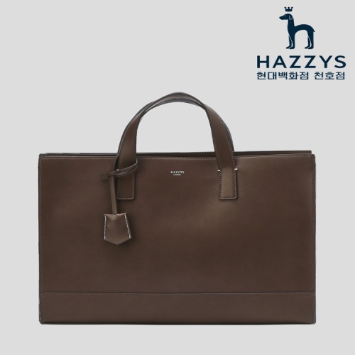 LF 헤지스 브라운 로고배색 가죽 서류가방_HJBA5F851W3_이미지