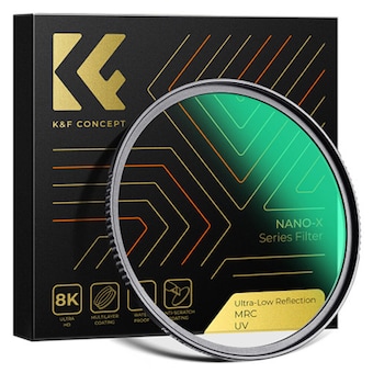 K&F Concept NANO-X Ultra Low Reflection <b>UV</b> MRC 렌즈<b>필터</b>
