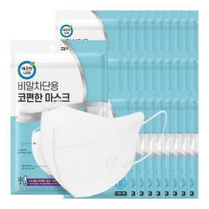 깨끗한나라 비말차단용코편한마스크KF-AD 3매입 x30팩 90매입