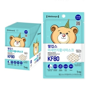 파인텍 웰킵스 미세먼지 황사 마스크 KF80 초소형 (125매)_이미지