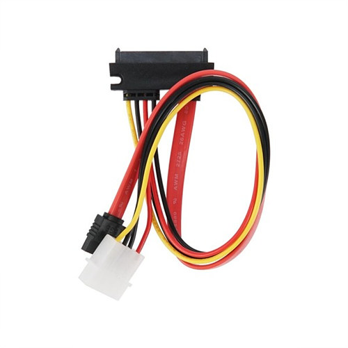 라이트컴 COMS NC049 SATA to SATA3+IDE 4핀 케이블 (0.3m)
