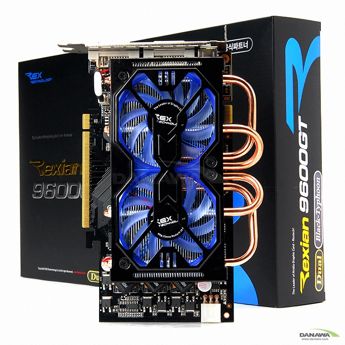 Rextech 지포스 9600GT Rexian 듀얼 블랙타이푼 512MB_이미지