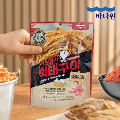 바다원 한입만 먹태구이 스파이시 25g (4봉)_이미지