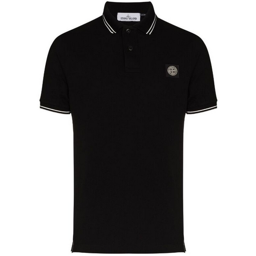 스톤아일랜드 로고 패치 반팔 폴로 티셔츠 771522S18 (V0029, 블랙)_이미지
