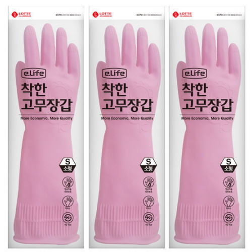 롯데알미늄 롯데이라이프 ㅤ착한 고무장갑 소 (5켤레)_이미지