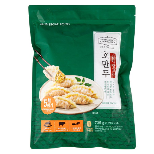 신세계푸드 호텔컬렉션 에센셜 호만두 김치왕교자 735g