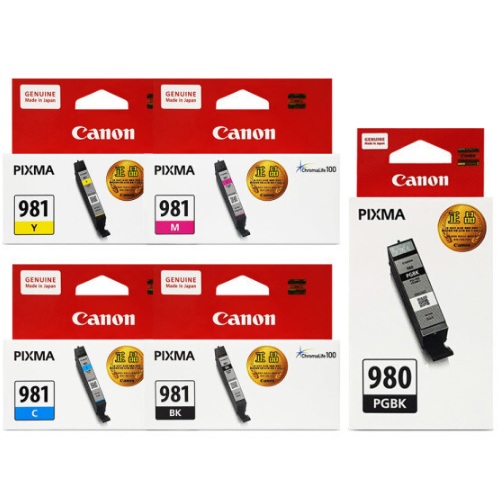 Canon 정품 PGI-980PGBK, CLI-981BK, CLI-981C, CLI-981M, CLI-981Y 5색 세트_이미지