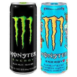 코카콜라음료 몬스터 에너지 그린 + 망고 로코 355ml (12개)_이미지