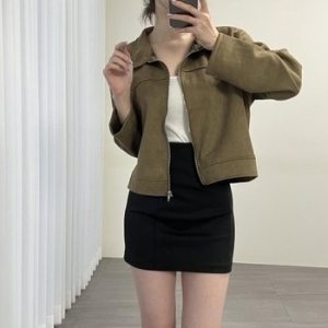 미니멈 다잇템 여자 블랙치마 쫀쫀스판 H라인 미니멀리즘 미니스커트_23606269_588872_이미지