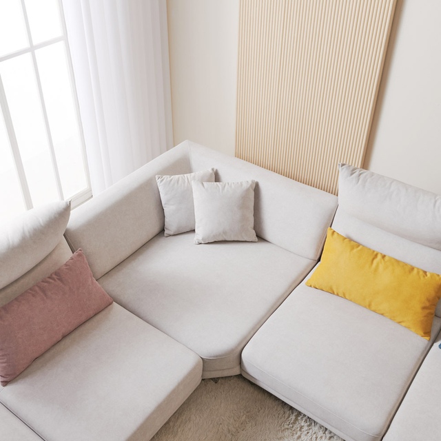 데코라인 뱅가드 코너형 스윙 모듈 아쿠아텍스 조야 패브릭 소파 4인용_이미지