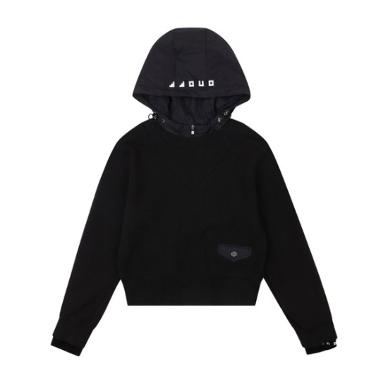 온오프 패딩 후드 티셔츠 OF9242LB_BLACK_이미지
