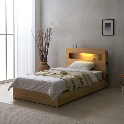 BIF보루네오 마르체 헤이 수납 LED침대 SS