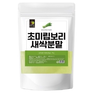  엄마애손 식이섬유 국산100% 초미립 새싹 보리 분말 초록 1kg