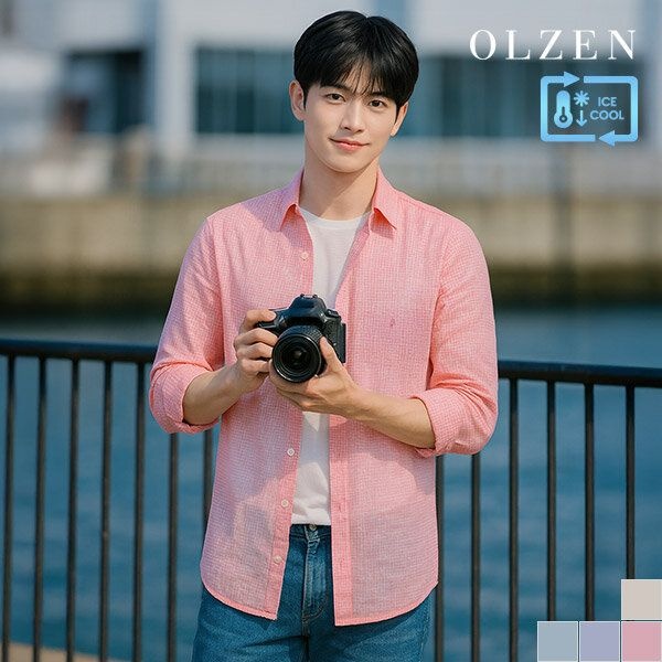 올젠 여름신상긴팔린넨셔츠_ZOB2WC1301 YE