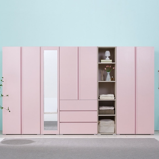 BIF보루네오 아르메 시그니아 LPM 키큰장 거울 오픈 옷장 세트 3200_이미지