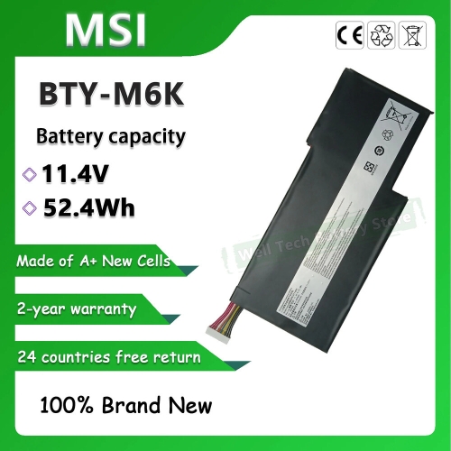 MSI 디지털가전 노트북액세서리 MS-16K2 MS-16K3 MS-17B4GS73VRGS63VR 7RGGF63GF75용 11.4V.._이미지