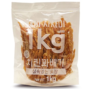 테비토퍼 테비 사사미 치킨꽈배기 1kg