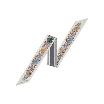 크리스찬디올 쟈뎅 디히비어 미차 스카프 화이트 멀티컬러 실크 트윌 25JAH106I