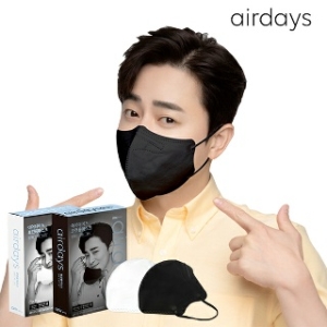 디더블유바이오 에어데이즈 KF94 새부리형 마스크 조정석마스크 50매 백/검