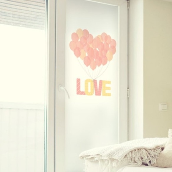 꾸밈 무점착 글라스 시트지 내마음을전해줘 cg150m