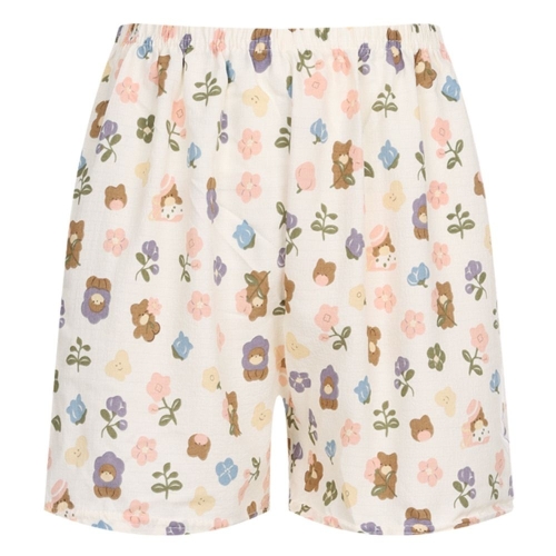 샵앤 여성 밴딩 엠보싱 캐릭터 홈웨어 반바지 (핑크꽃)