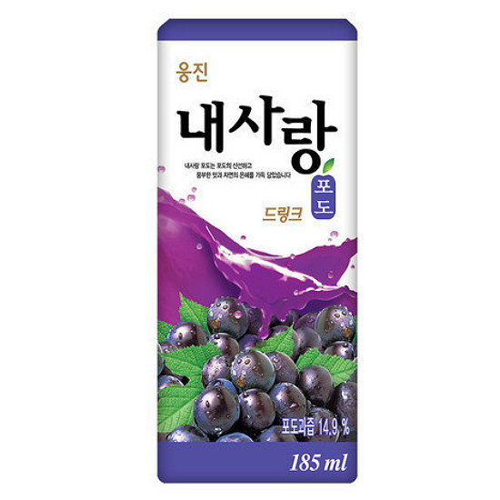 웅진식품 내사랑 포도 드링크 185ml (24개)_이미지