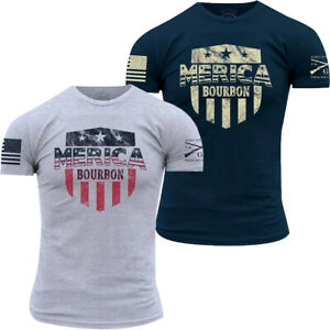  Grunt Style Merica Bourbon Shield T-Shirt 상품이미지