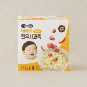 베베쿡 중기 이유식 한우사과죽 220g이미지입니다. 누르면 해당 게시물로 새창이동합니다.
